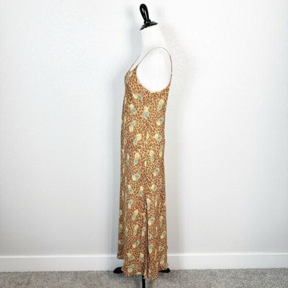 Y2K 90s Paisley Animal Print Festival Chiffon Chemise Slip Dress Size Small - Picture 6 of 15